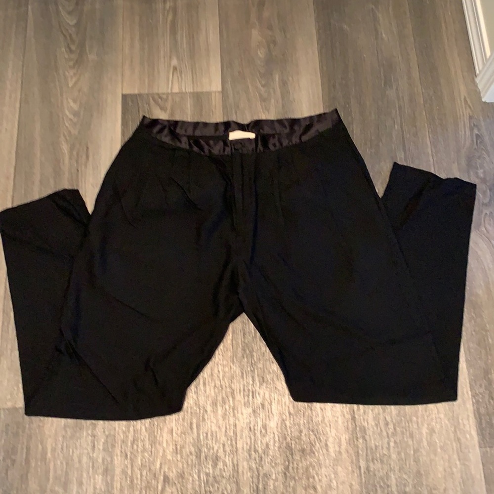 Band of Outsiders pleated front black trousers